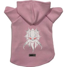Kazan Hobi Kapişonlu Polar Sweatshirt Köpek ve Kedi Kıyafeti & Elbisesi - Pembe Flying Monster S Beden