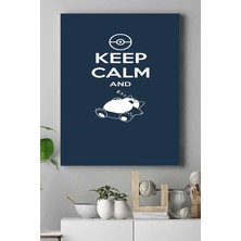 Kazan Hobi Postermanya (PSTER16561) Keep Calm And Sleep Eğlenceli Mizahi Kanvas Tablo 50 x 70