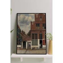 Kazan Hobi Postermanya (PSTER14742) The Little Street -Johannes Vermeer Sanatsal Çerçeveli Tablo 21 x 30