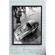Kazan Hobi Postermanya (PSTER13247) Shelby Cobra Daytona Coupe Araba Çerçeveli Tablo (40X50CM)