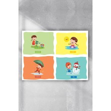 Kazan Hobi Postermanya (PSTER6477) Mevsimler Eğitim Posteri 40X60CM