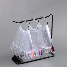 Kazan Hobi Metal Tırnak Renk Kartelası Standı Siyah Masaüstü Stand
