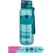AvantajAl Uzspace 1000ml Silikon Gövdeli El Askılı Tritan Su Matarası Turkuaz