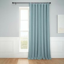 Kazan Hobi Hpd Half Price Drapes Oturma Odası Için Ekstra Geniş Oda Karartma Perdeleri 100 x 84 Suni Keten, BOCH-LN18537-84-DW (1 Panel) Deniz Deve Dikeni