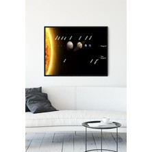 Kazan Hobi Postermanya (PSTER11160) Güneş Sistemi Eğitim Çerçeveli Tablo (40X50CM)