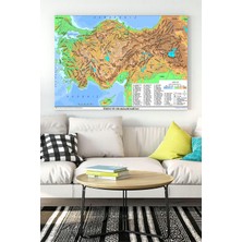 Kazan Hobi Postermanya (PSTER18285) Türkiye Haritası Eğitim Kanvas Tablo 2 50 x 70