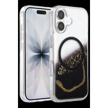 MiraLive Onegif Apple Iphone 17 Lotus Simli Magsafe Kapak - Siyah