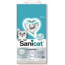 Kazan Hobi Sanicat Clumping White Topaklanan Kedi Kumu (Kokusuz) 10L