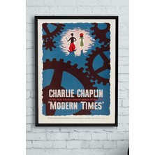 Kazan Hobi Postermanya (PSTER12374) Modern Times-Asri Zamanlar Film Afişi Çerçeveli Tablo (50X70CM)