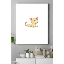 Kazan Hobi Postermanya (PSTER16530) Kedi Tasarım Çocuk Odası Kanvas Tablo 50 x 70