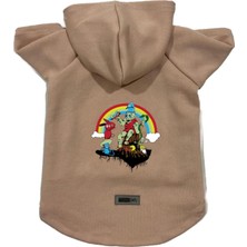 Kazan Hobi Kapişonlu Polar Sweatshirt Köpek ve Kedi Kıyafeti & Elbisesi Bej City 28 L
