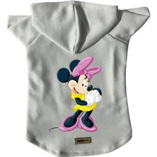 Kazan Hobi Kapişonlu Polar Sweatshirt Köpek ve Kedi Kıyafeti & Elbisesi Beyaz Minnie S