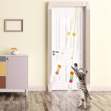 Kazan Hobi Okavango Elastik Kendinden Yapışkanlı Renkli Kedi Oyun Oltası Kedi Oyuncağı Yapışkanlı Olta Eğitim Oyuncağı (1 Adet)