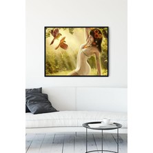Kazan Hobi Postermanya (PSTER11673) Kız Sanatsal Çerçeveli Tablo 2 (21X30CM)