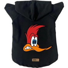 Kazan Hobi Kapişonlu Polar Sweatshirt Köpek ve Kedi Kıyafeti & Elbisesi Siyah Pica Pau Xl