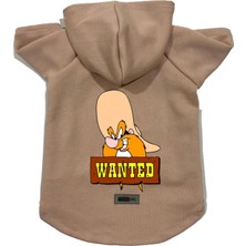 Kazan Hobi Kapişonlu Polar Sweatshirt Köpek ve Kedi Kıyafeti & Elbisesi Bej J Sam Xs