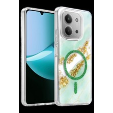 MiraLive Onegif Xiaomi Redmi 15C 4g Lotus Simli Magsafe Kapak - Yeşil