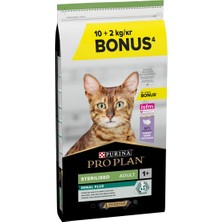 Kazan Hobi Pro Plan Sterilised Hindili Kuru Kedi Maması 10 kg +2 kg Hediye