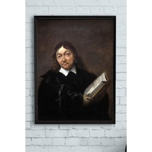Kazan Hobi Postermanya (PSTER10634) Rene Descartes Bilimsel Çerçeveli Tablo (50X70CM)