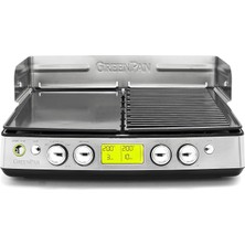 Kazan Hobi Greenpan Elite Xl 45 cm Smart Grill Izgara – 2200 W, 3’ü 1 Arada Dumansız Kapalı Izgara & Sac, Thermolon™ Volt Seramik Yapışmaz, LCD Ekran