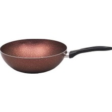 Kazan Hobi Papilla Rosetta Çikolata Gold 28CM Wok Tava