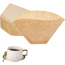 Kazan Hobi Aputue Kahve Filtreleri, 200 Adet 1-4 Fincan Beyazlatılmamış Doğal Kağıt Konik Kahve Filtresi, Küçük Boy Kahve Filtresi, Pour Over Kahve Dripper ve Kahve Makineleri Için (Ahşap Rengi)