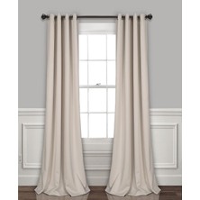 Kazan Hobi Lush Decor Yalıtımlı Gromet Karartma Perdeleri Panel Çifti, 132 cm G x 213 cm U, Buğday