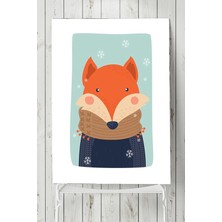 Kazan Hobi Postermanya (PSTER8840) Tilki Kış Çocuk Odası Poster 60X90CM
