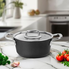 Kazan Hobi Aryıldız Atlanta Black Tencere 24 cm