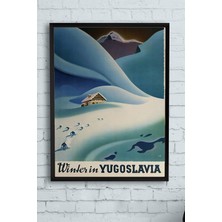 Kazan Hobi Postermanya (PSTER13990) Yugoslavya Vintage Çerçeveli Tablo (40X50CM)