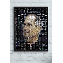 Kazan Hobi Postermanya (PSTER13398) Apple Mozaik Girişimcilik Çerçeveli Tablo 2 (50X70CM)