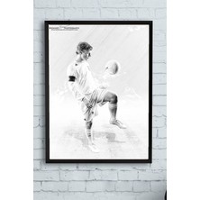 Kazan Hobi Postermanya (PSTER13866) White Team Futbol Çerçeveli Tablo (21X30CM)