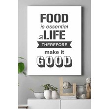 Kazan Hobi Postermanya (PSTER18809) Food Is Essential Mutfak Kanvas Tablo 21 x 30