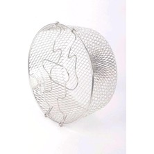 Kazan Hobi Orret Home Paslanmaz Metal Tel Fritöz Süzgeci Kulplu Kızartma Tenceresi Uyumlu Fritöz Teli Yağ Süzdürme ve Kızartma Aparatı (22 Cm)