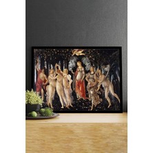 Kazan Hobi Postermanya (PSTER14660) Ilkbahar - Primavera - Botticelli Sanatsal Çerçeveli Tablo 30 x 40