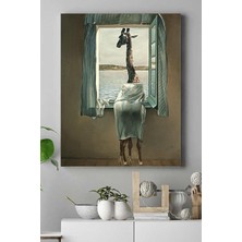 Kazan Hobi Postermanya (PSTER18482) Yalnız Zürafa Sanatsal Kanvas Tablo 50 x 70