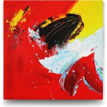 Kazan Hobi Tabloshop Kırmızı Doğaçlama Tablo - 70X70CM