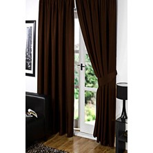 Kazan Hobi Kahve Kahvrengi Renk Güneşlik Blackout Kararma Fon Perde Düz Dikim 360 x 260