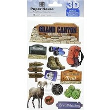 Kazan Hobi Paper House Productions Unbekannt Kağıt Kağıt 3 Boyutlu Çıkartmalar-Grand Canyon, Diğer, Çok Renkli
