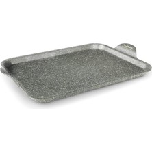 Kazan Hobi Flonal Cookware Monolite Indüksiyon Kanatlı, Dikdörtgen Plaka, 35 x 25 cm