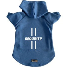 Kazan Hobi Kapişonlu Sweatshirt Köpek ve Kedi Kıyafeti - Mavi Security Xs Beden