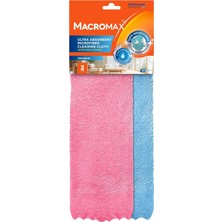 Kazan Hobi Macro Max Mikrofiber Ultra Emici Temizlik Bezi 2'li Paket 30X29CM, Işıltılı ve Pürüzsüz Temizlik