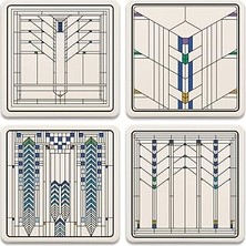 Kazan Hobi Coasterstone Ennis House Pencere Bardak Altlığı Seti, Çok Renkli