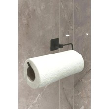 Kazan Hobi Safestore Rulo Havluluk Peçetelik, Yapışkanlı, Pratik Banyo Askısı, Kağıt Rulo Havluluk, Siyah