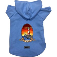 Kazan Hobi Kapişonlu Polar Sweatshirt Köpek ve Kedi Kıyafeti & Elbisesi Mavi Deniz Feneri S