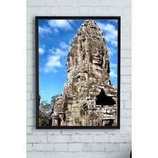 Kazan Hobi Postermanya (PSTER11473) Kamboçya Manzara Çerçeveli Tablo 2 (30 x 40CM)