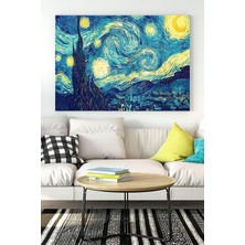 Kazan Hobi Postermanya (PSTER18560) Vincent Van Gogh Yıldızlı Gece Sanatsal Kanvas Tablo 40 x 60