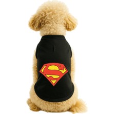 Kazan Hobi Kedi ve Köpek Kıyafeti & Elbisesi Siyah Superman Atlet S