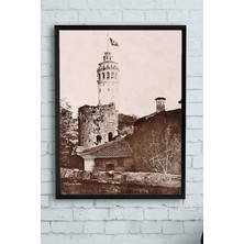 Kazan Hobi Postermanya (PSTER10903) Eski Manzara Nostaljik Çerçeveli Tablo (30 x 40CM)