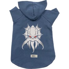 Kazan Hobi Monopetz Kapişonlu Polar Sweatshirt Köpek ve Kedi Kıyafeti & Elbisesi - Lacivert Flying Monster Xs Beden